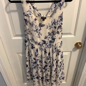White and Blue Floral Torrid 1 Dress
